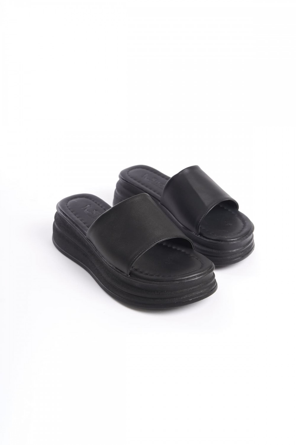 ALICE Düz Topuklu Kalın ve Ortopedik Taban Kadın Terlik  CST - Siyah