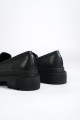 LILA Bağcıksız Ortopedik Taban Taş Detaylı Oxford Loafer Makosen Kadın Klasik Ayakkabı CST - Siyah LILA Bağcıksız Ortopedik Taban Taş Detaylı Oxford Loafer Makosen Kadın Klasik Ayakkabı CST - Siyah