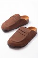 LUVRA Bağcıksız Hakiki Süet Deri Kadın Günlük Mantar Taban Loafer Klasik Ayakkabı HDMT - Kahve LUVRA Bağcıksız Hakiki Süet Deri Kadın Günlük Mantar Taban Loafer Klasik Ayakkabı HDMT - Kahve