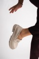 MAYA Bağcıksız Ortopedik Taban Oxford Loafer Makosen Kadın Klasik Ayakkabı KT - Krem MAYA Bağcıksız Ortopedik Taban Oxford Loafer Makosen Kadın Klasik Ayakkabı KT - Krem