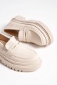 MAYA Bağcıksız Ortopedik Taban Oxford Loafer Makosen Kadın Klasik Ayakkabı KT - Krem MAYA Bağcıksız Ortopedik Taban Oxford Loafer Makosen Kadın Klasik Ayakkabı KT - Krem