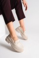MAYA Bağcıksız Ortopedik Taban Oxford Loafer Makosen Kadın Klasik Ayakkabı KT - Krem MAYA Bağcıksız Ortopedik Taban Oxford Loafer Makosen Kadın Klasik Ayakkabı KT - Krem