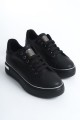 MINA Bağcıklı Ortopedik Taban Kadın Sneaker Spor Ayakkabı CST - Siyah/Gümüş MINA Bağcıklı Ortopedik Taban Kadın Sneaker Spor Ayakkabı CST - Siyah/Gümüş