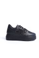 MIPA Bağcıklı Ortopedik Taban Simli Kadın Sneaker Spor Ayakkabı CST - Siyah MIPA Bağcıklı Ortopedik Taban Simli Kadın Sneaker Spor Ayakkabı CST - Siyah