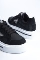 PRAG Bağcıklı Ortopedik Taban Desenli Kadın Sneaker Spor Ayakkabı CBT - Siyah PRAG Bağcıklı Ortopedik Taban Desenli Kadın Sneaker Spor Ayakkabı CBT - Siyah