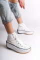 ROMA Bağcıklı Ortopedik Taban Kadın Sneaker Spor Ayakkabı BT - Beyaz ROMA Bağcıklı Ortopedik Taban Kadın Sneaker Spor Ayakkabı BT - Beyaz