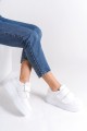 VALENCIA Bağcıksız Cırt Cırtlı Ortopedik Taban Kadın Sneaker Spor Ayakkabı CBT - Beyaz VALENCIA Bağcıksız Cırt Cırtlı Ortopedik Taban Kadın Sneaker Spor Ayakkabı CBT - Beyaz