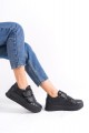 VALENCIA Bağcıksız Cırt Cırtlı Ortopedik Taban Kadın Sneaker Spor Ayakkabı CST - Siyah VALENCIA Bağcıksız Cırt Cırtlı Ortopedik Taban Kadın Sneaker Spor Ayakkabı CST - Siyah