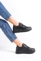 VALENCIA Bağcıksız Cırt Cırtlı Ortopedik Taban Kadın Sneaker Spor Ayakkabı CST - Siyah VALENCIA Bağcıksız Cırt Cırtlı Ortopedik Taban Kadın Sneaker Spor Ayakkabı CST - Siyah