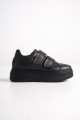 VALENCIA Bağcıksız Cırt Cırtlı Ortopedik Taban Kadın Sneaker Spor Ayakkabı CST - Siyah VALENCIA Bağcıksız Cırt Cırtlı Ortopedik Taban Kadın Sneaker Spor Ayakkabı CST - Siyah