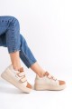 VALENCIA Bağcıksız Cırt Cırtlı Ortopedik Taban Kadın Sneaker Spor Ayakkabı TT - Ten/Kahve VALENCIA Bağcıksız Cırt Cırtlı Ortopedik Taban Kadın Sneaker Spor Ayakkabı TT - Ten/Kahve