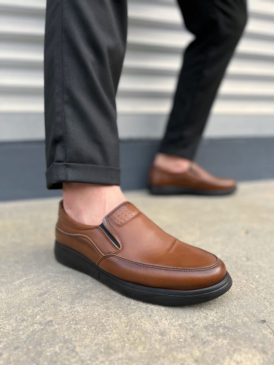 JY0410 Classique Unbonded Skin Male Daily Classic Shoe CST - Brown