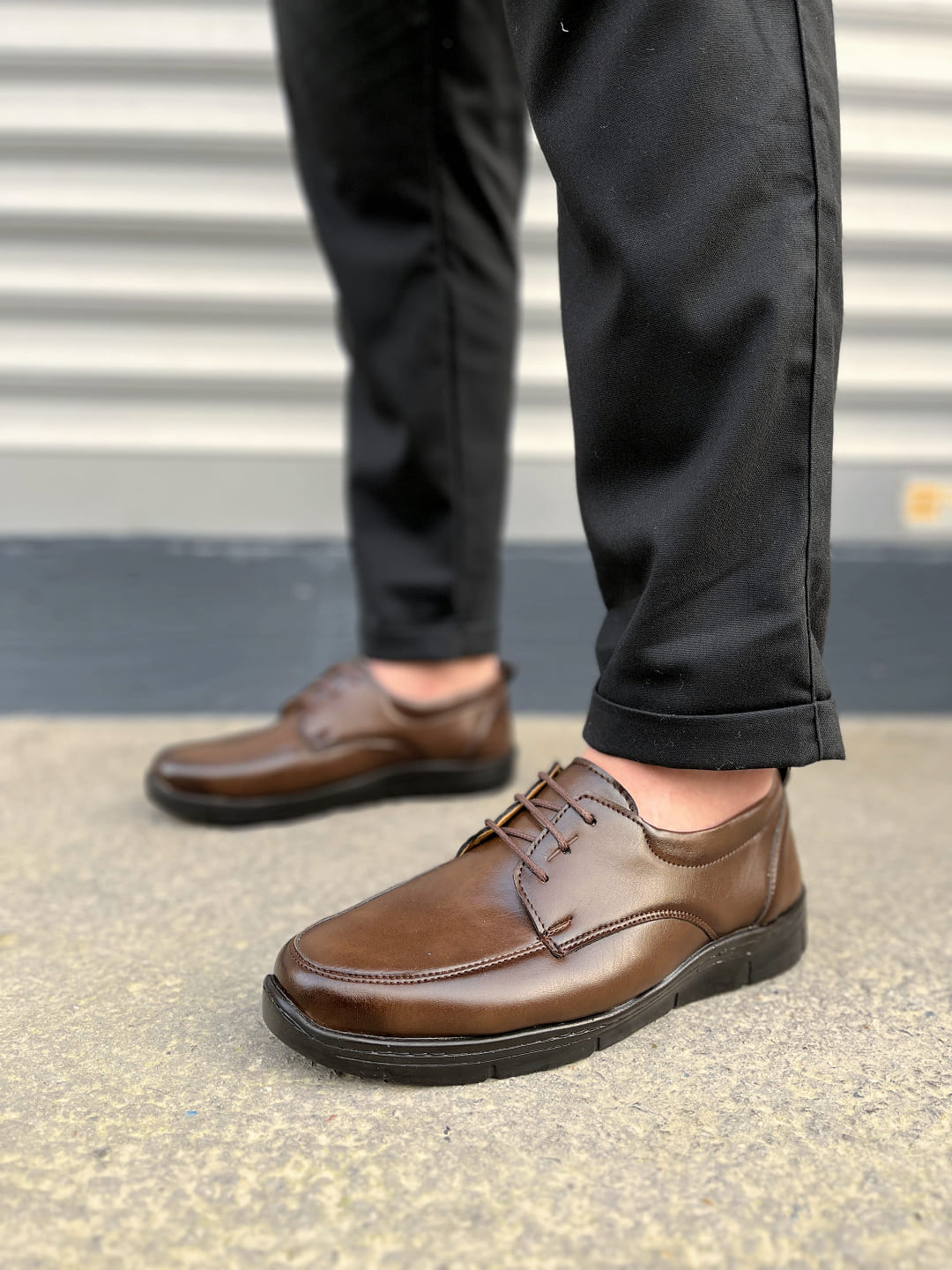 JY0510 Clasica Bağcıklı Cilt Erkek Günlük Klasik Ayakkabı CST - Kahverengi - 41 Resim 2