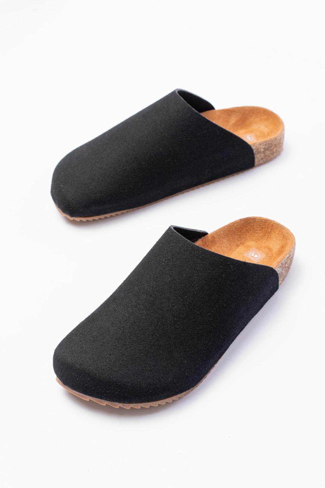 JY0556 Ravn Bağcıksız Hakiki Süet Deri Erkek Günlük Mantar Taban Loafer Klasik Ayakkabı HDMT - Siyah - 41 Resim 4