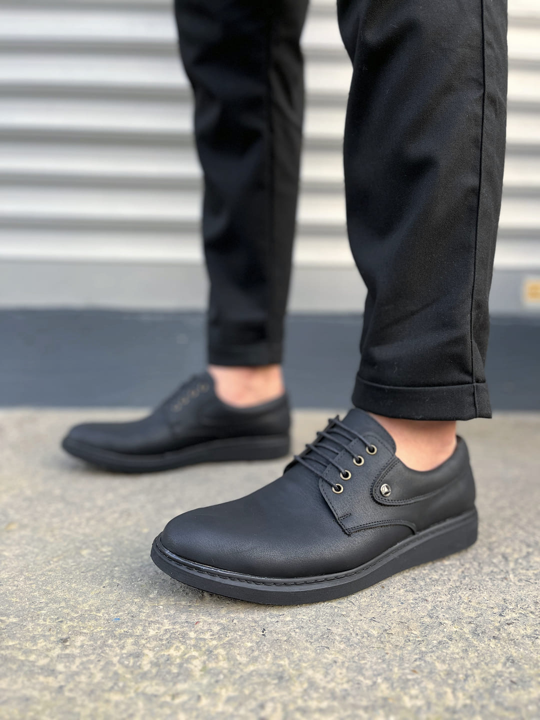 JY0610 Clasico Bağcıklı Cilt Erkek Günlük Klasik Ayakkabı CST - Mat Siyah - 44 Resim 2