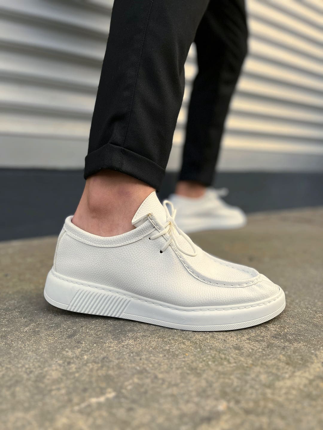 JY170 Tornado Vineyard Skin Male Daily Sport Classic Shoe CBT - White