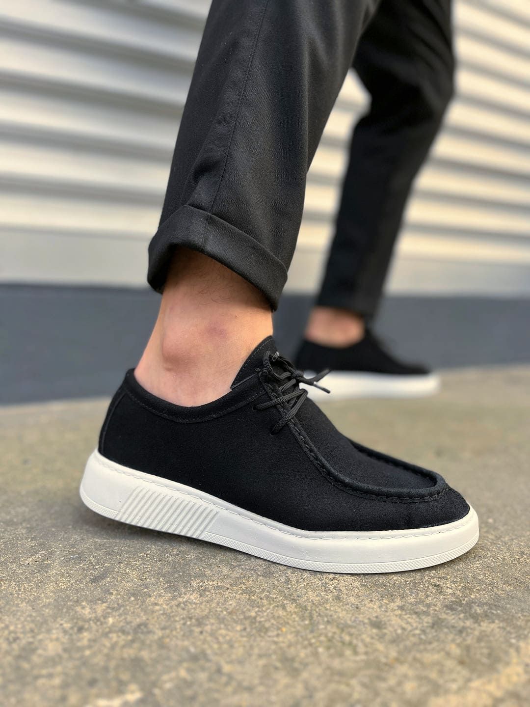 JY170 Tornado Vineyard Suede Male Daily Sport Classic Shoes SBT - Black