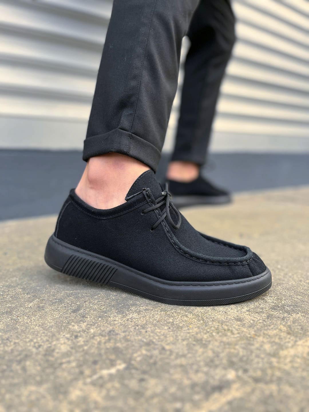 JY170 Tornado Vineyard Suede Male Daily Sport Classic Shoes SST - Black