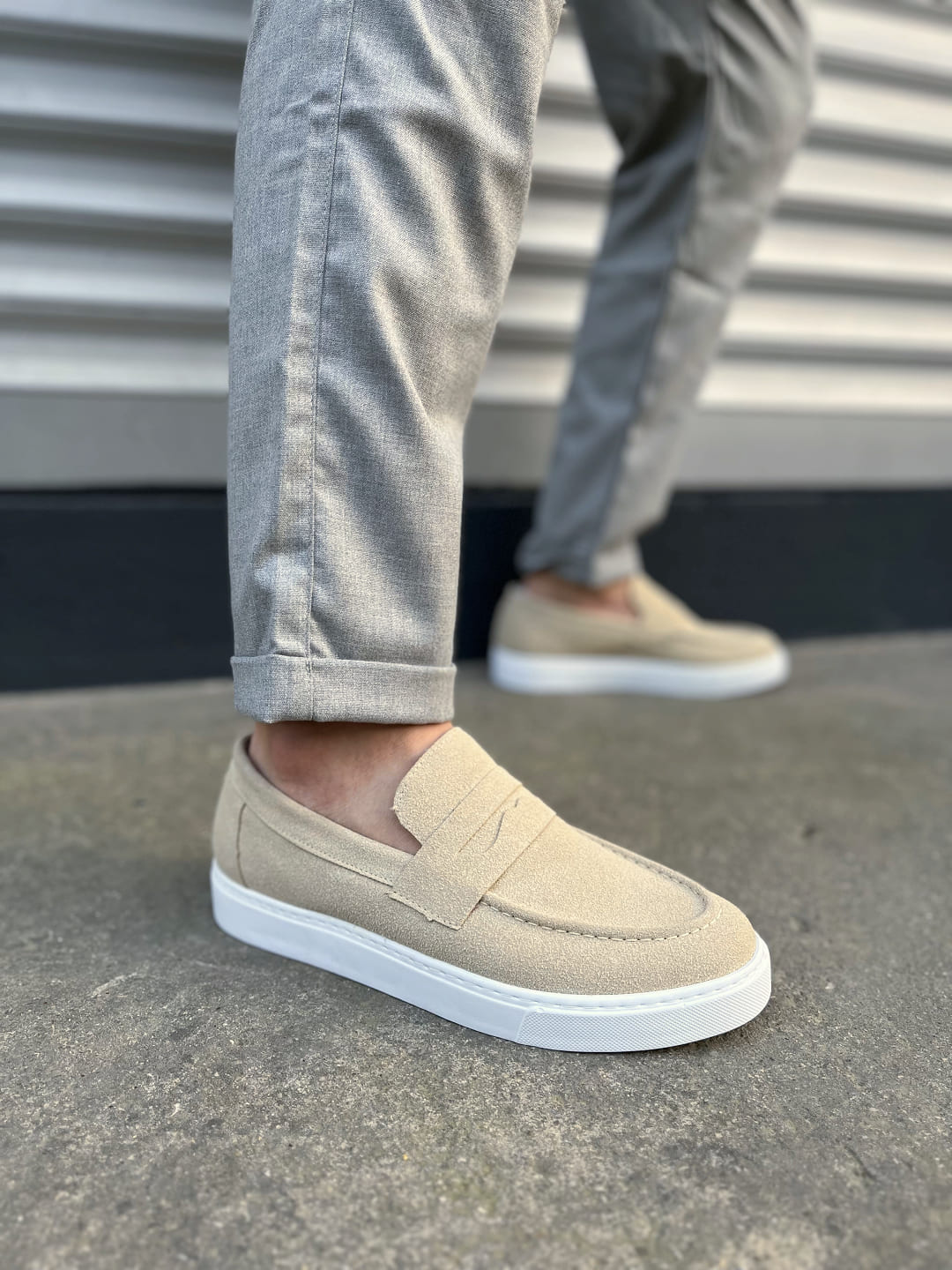 JY180 Estilo X Unbonded Suet Male Daily Sport Classic Shoes SBT - Cream