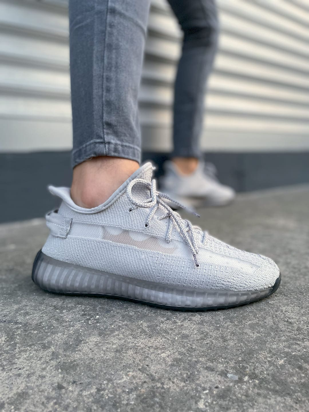 JY305 Pulse Bağcıklı Triko Kumaş Erkek Günlük Spor Ayakkabı TGT - Gri - 45