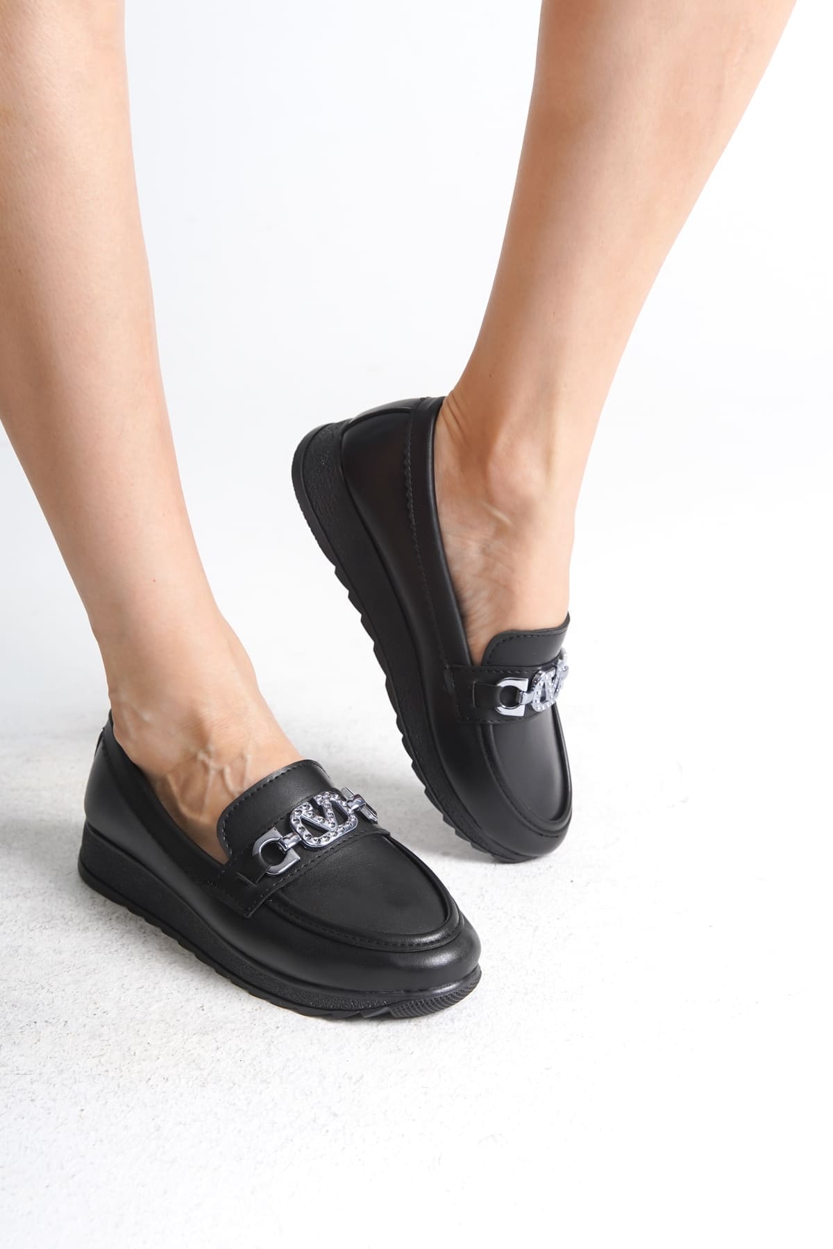 ANNA Ortopedik Rahat Taban Toka Detaylı Klasik Kadın Babet Anne Ayakkabısı  CST - Siyah - 39