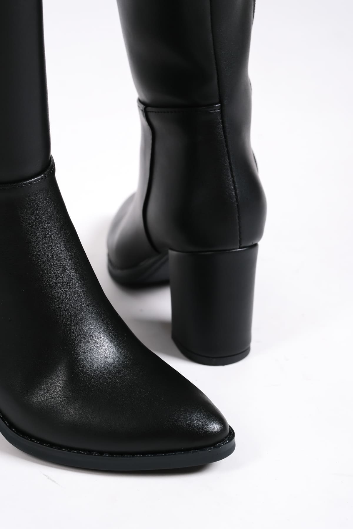 FIORELLA Bağcıksız Fermuarlı Ortopedik Taban Kadın Çizme CST - Siyah