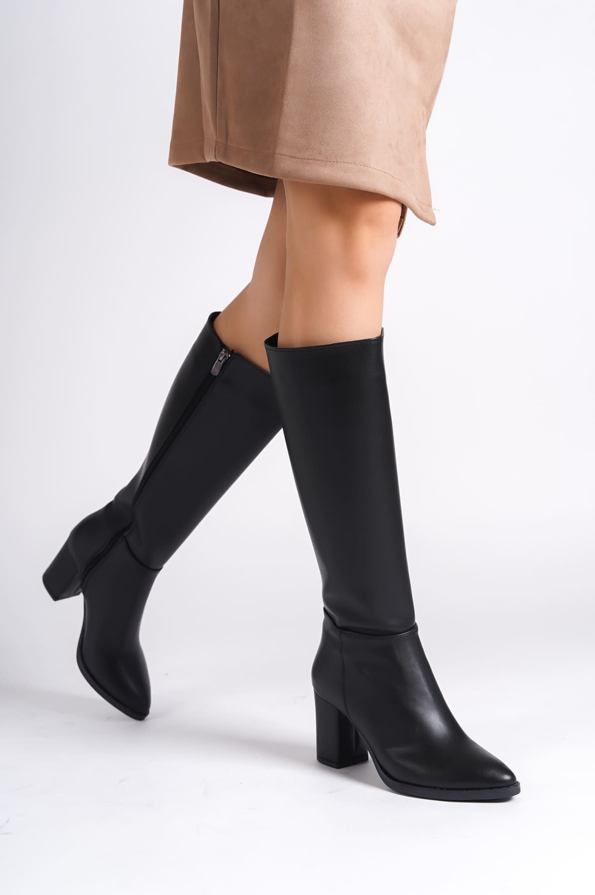 FIORELLA Non-bonded Zipper Orthopedic Base Female Boots CST - Black