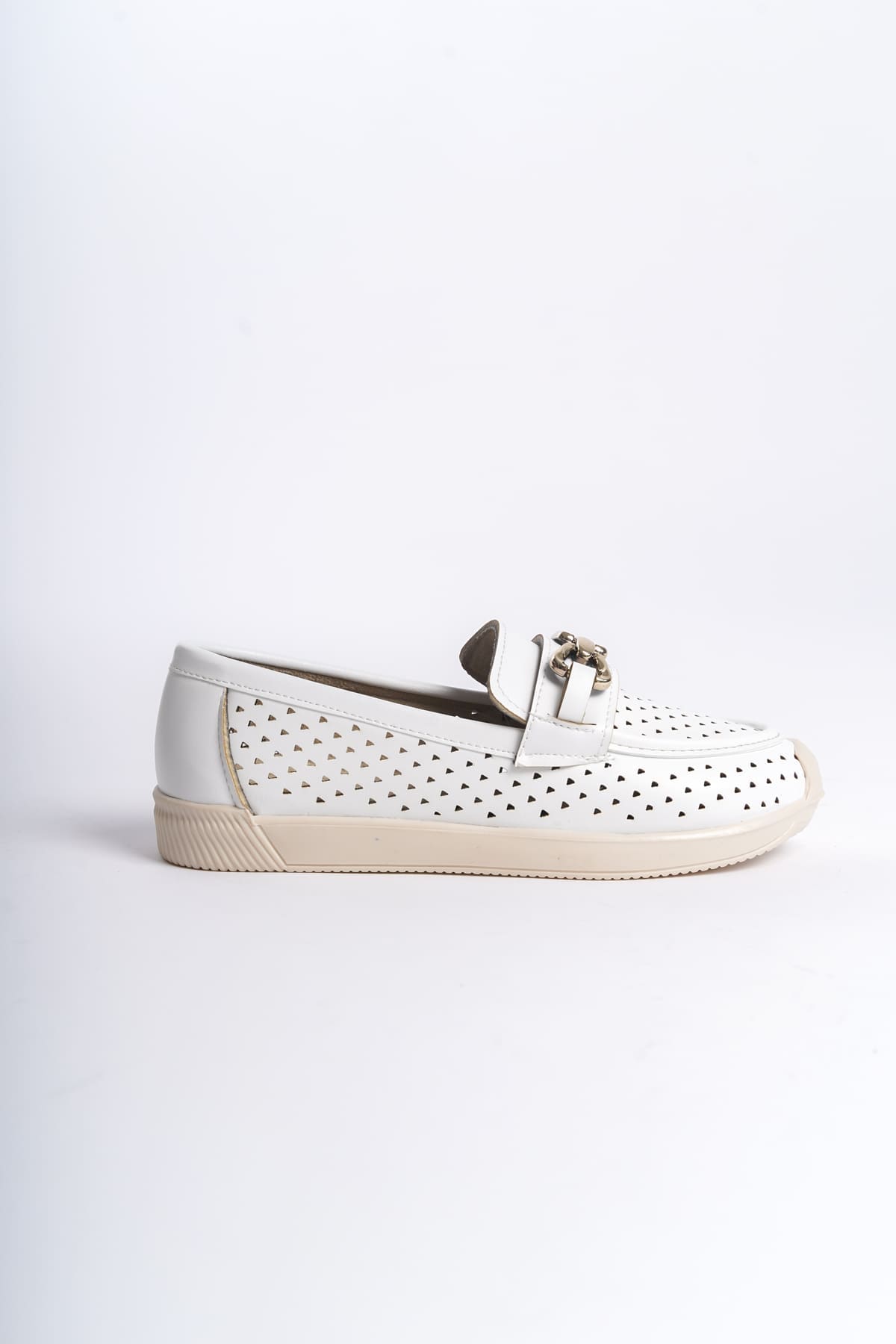 LAYLA Bağcıksız Ortopedik Rahat Taban Kalp Desenli Kadın Babet