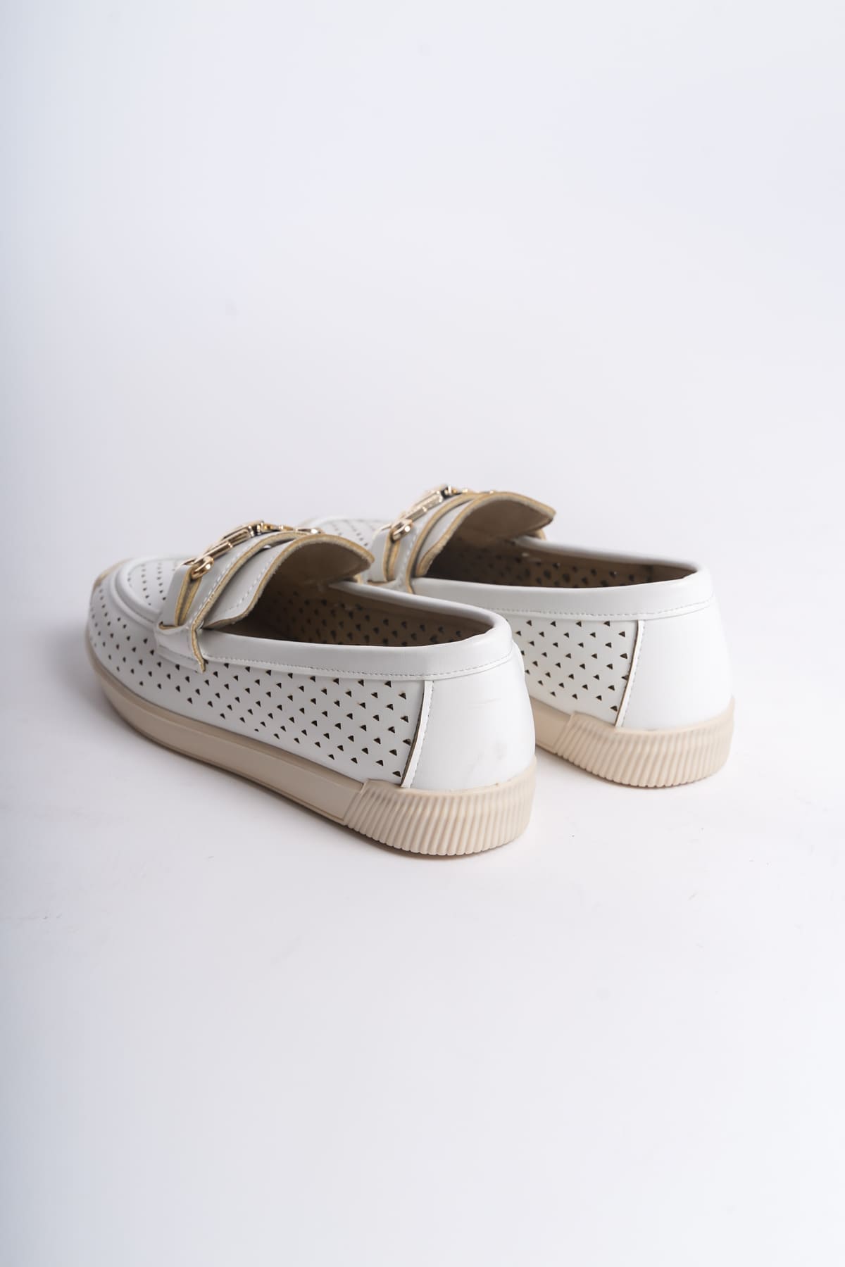 LILY Bağcıksız Ortopedik Rahat Taban Kalp Desenli Kadın Babet