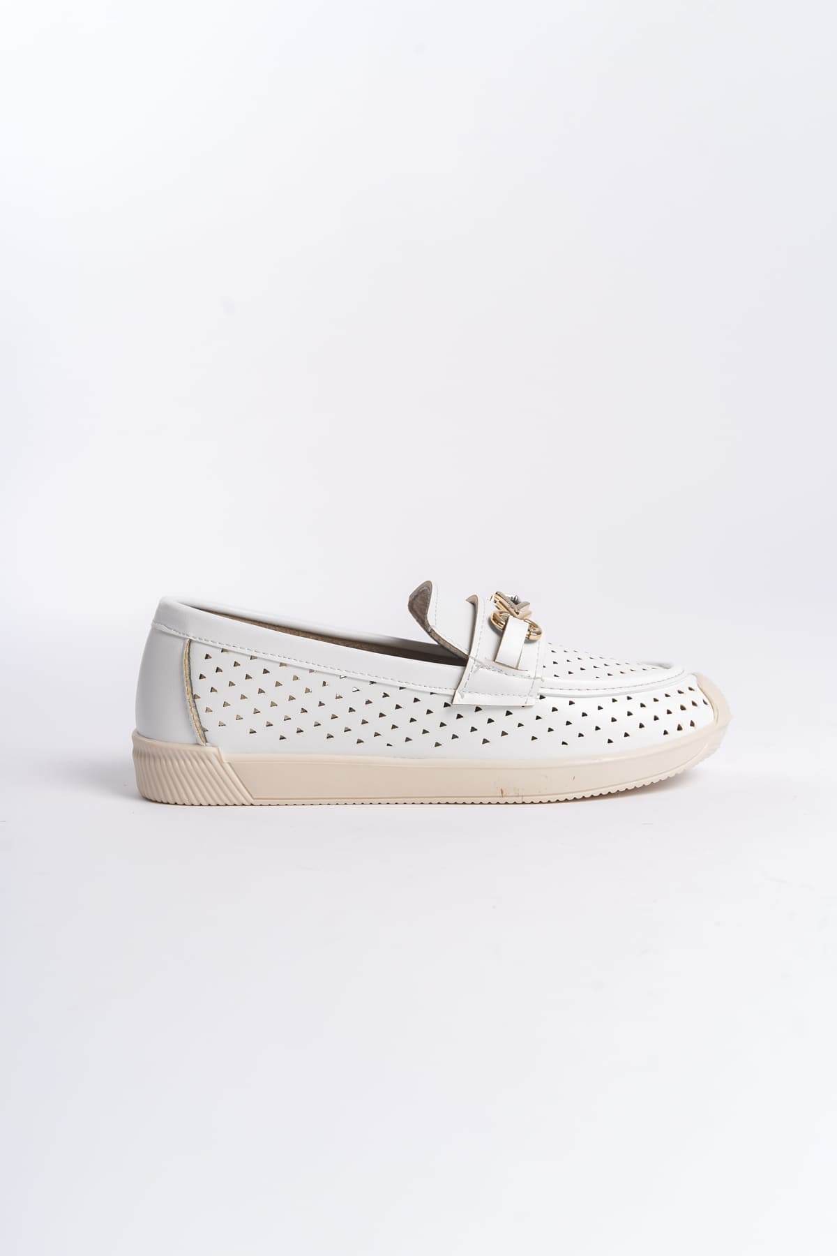 LILY Bağcıksız Ortopedik Rahat Taban Kalp Desenli Kadın Babet