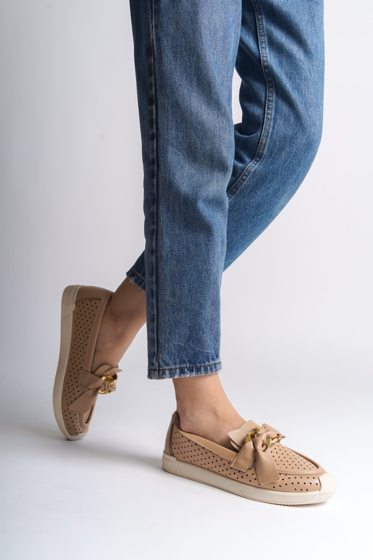 LYDIA Unbonded Orthopedic Comfortable Base Heart Patterned Women Babet Shoes CKT - Ten