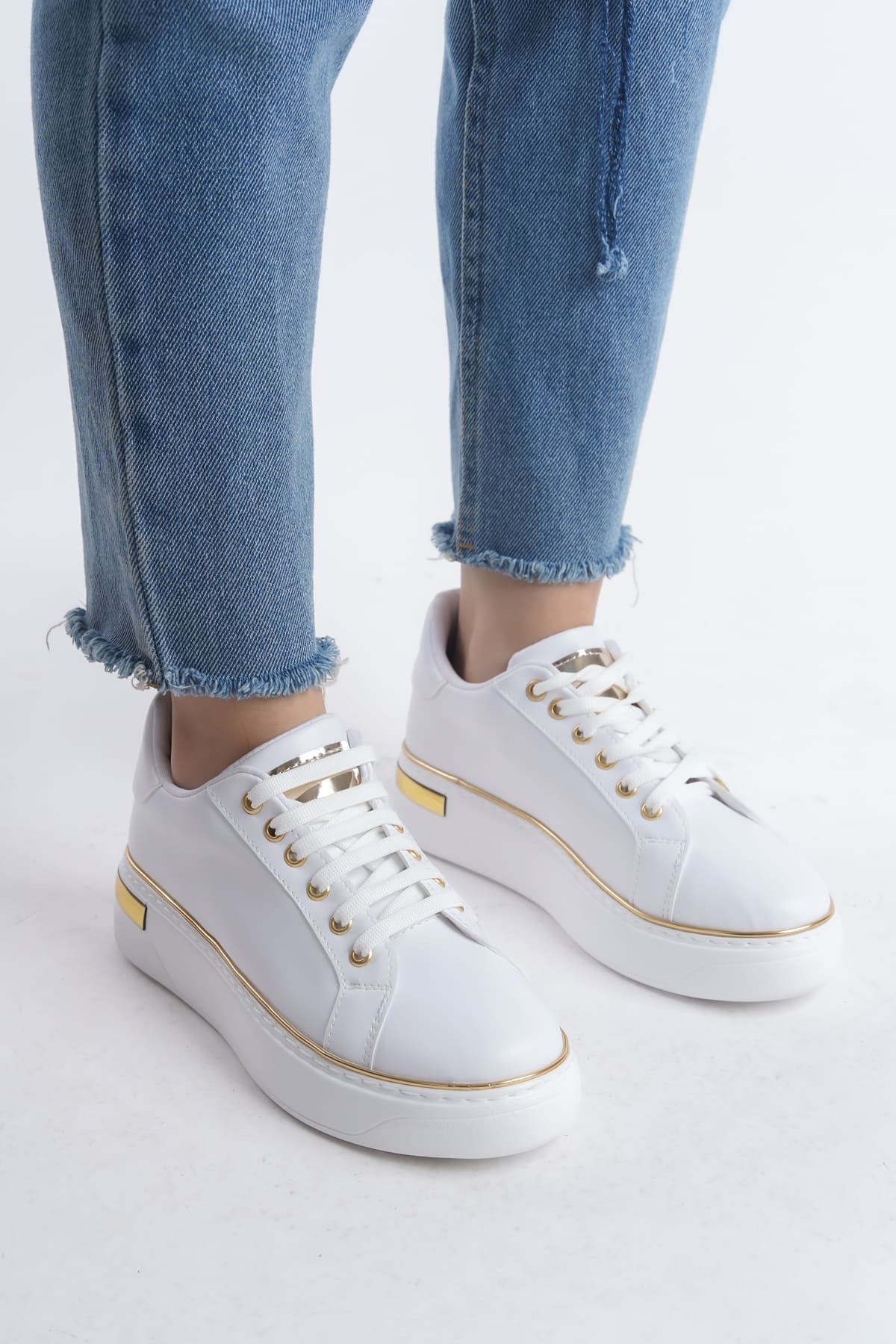 MINA Vineyard Orthopedic Base Women Sneaker Sport Shoes CBT - White/Gold